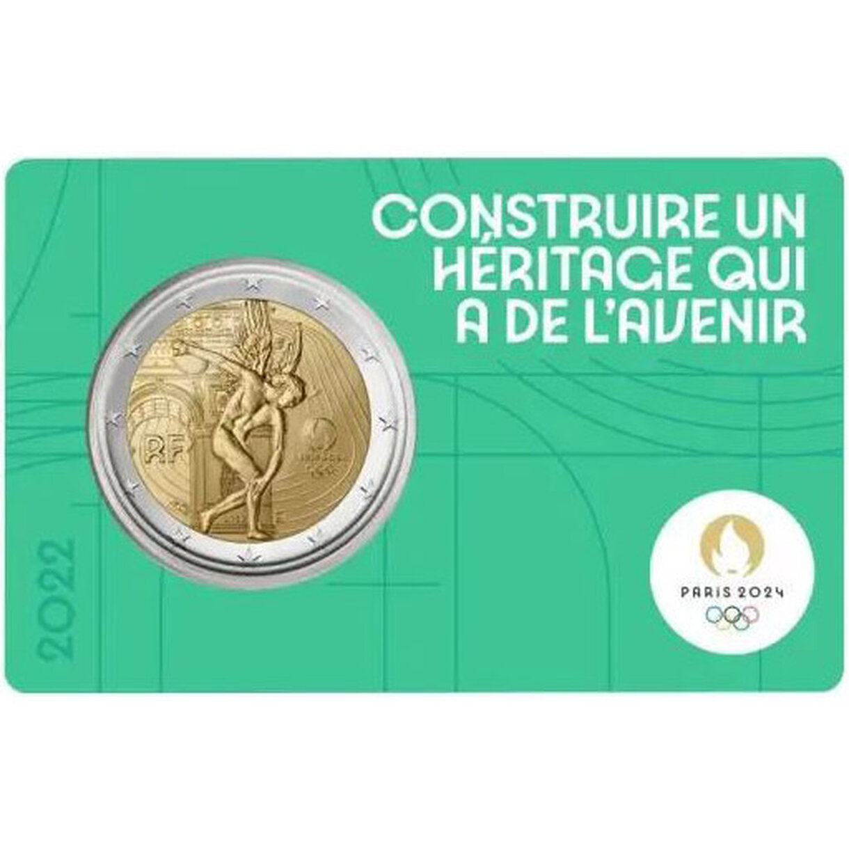 2 EURO Francúzsko 2022 - Olympijské hry 2024 (zelená)