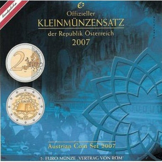 Sada obehových Euro mincí Rakúska 2007