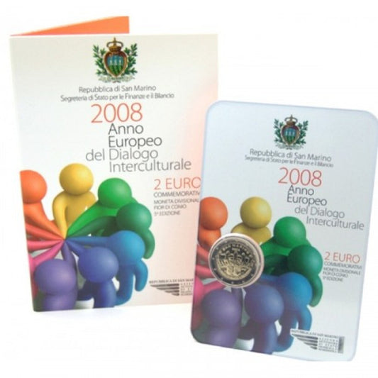 2 EURO San Maríno 2008 - Európsky rok medzikultúrneho dialógu