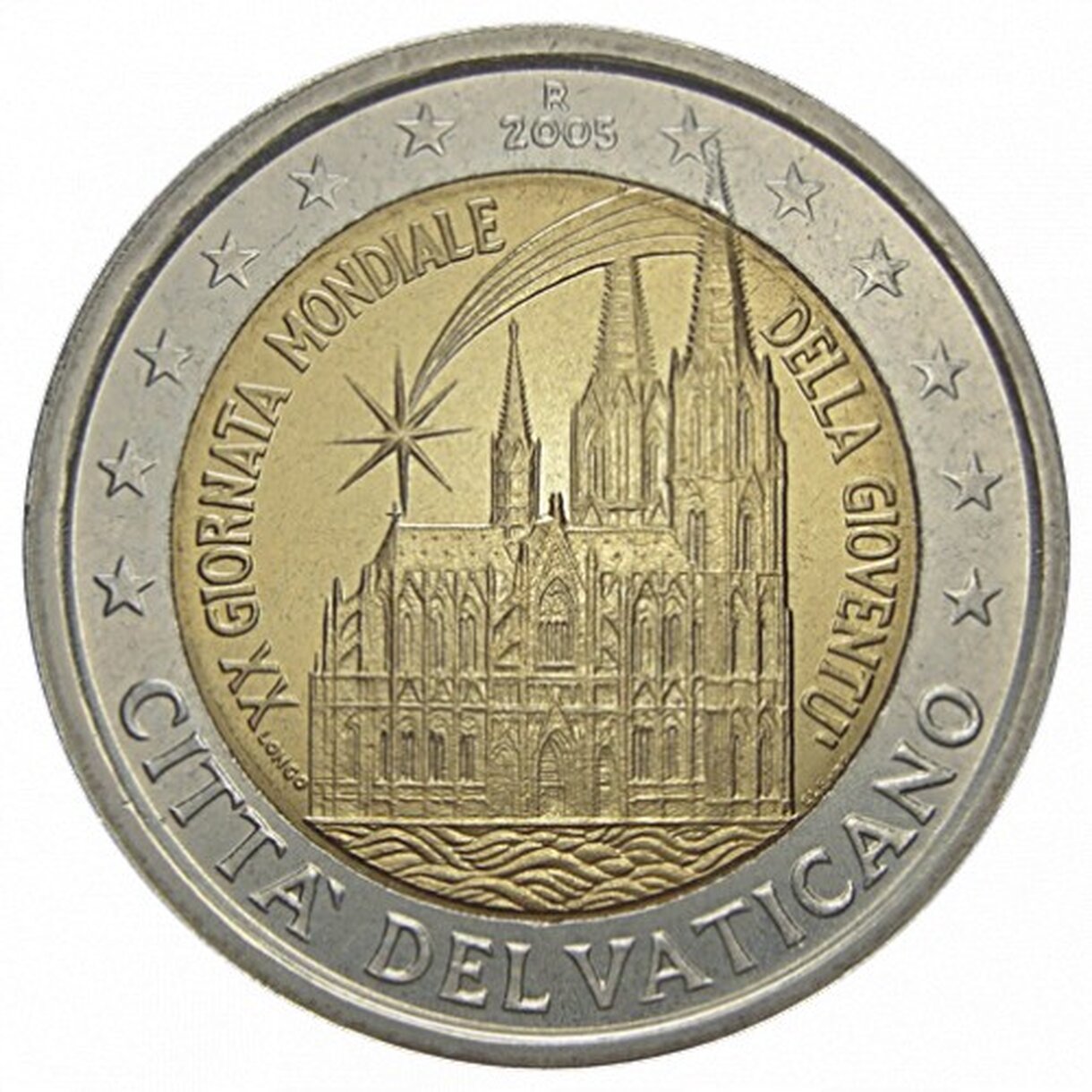 2 EURO Vatikán 2005