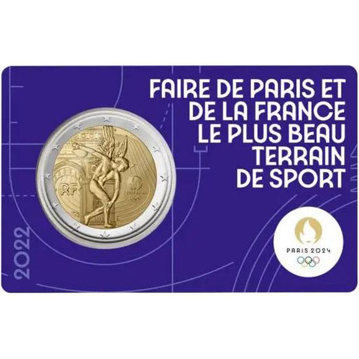 2 EURO Francúzsko 2022 - Olympijské hry 2024 (fialová)