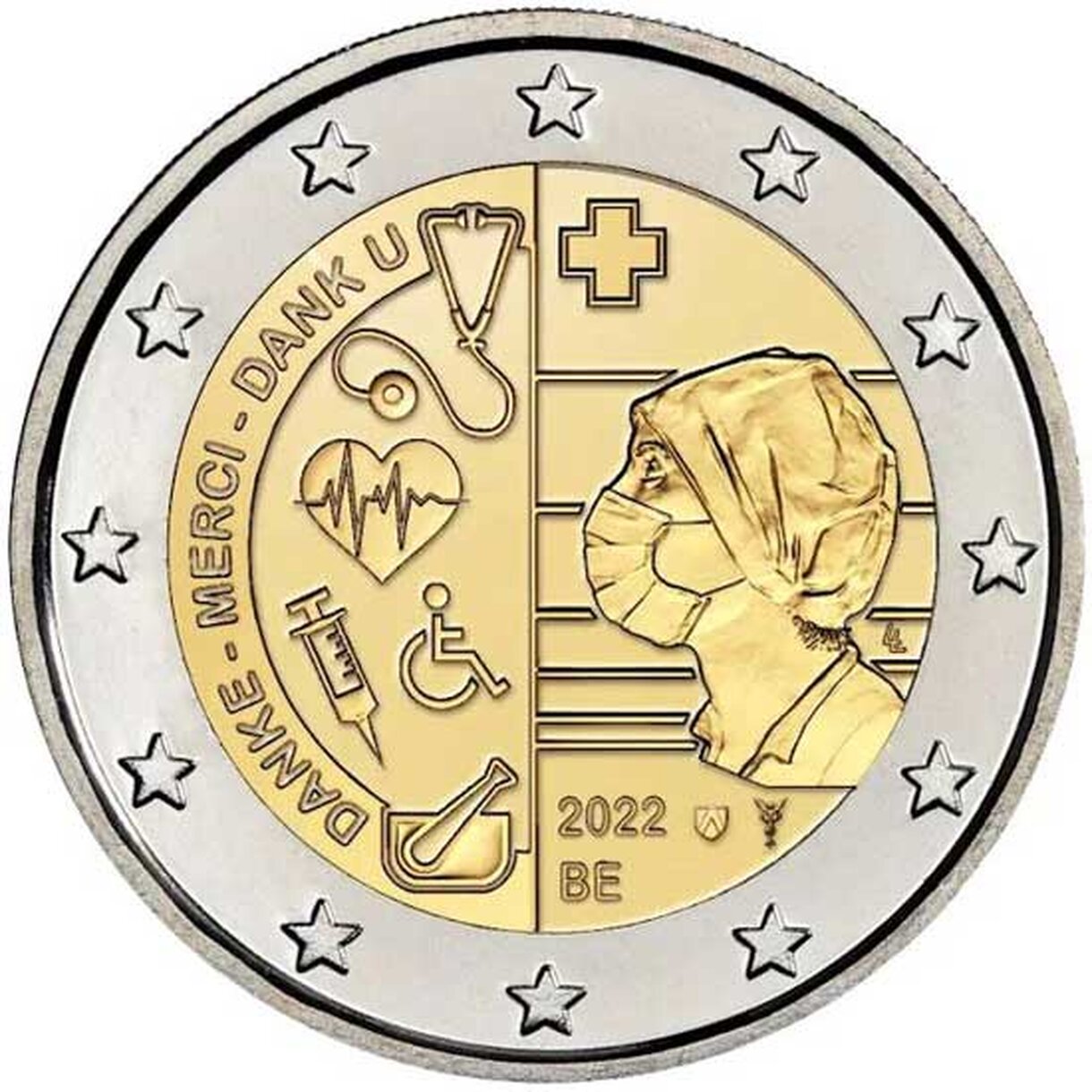 2 EURO Belgicko 2022 - Zdravotná starostlivosť