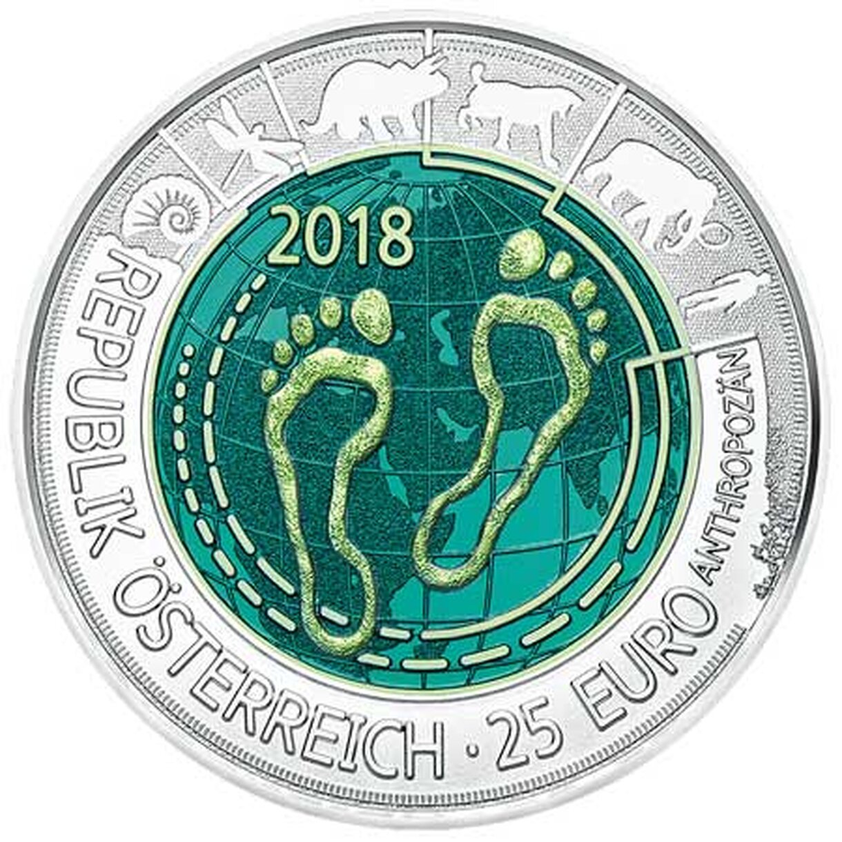 25 EURO Rakúsko 2018 - Antropocén