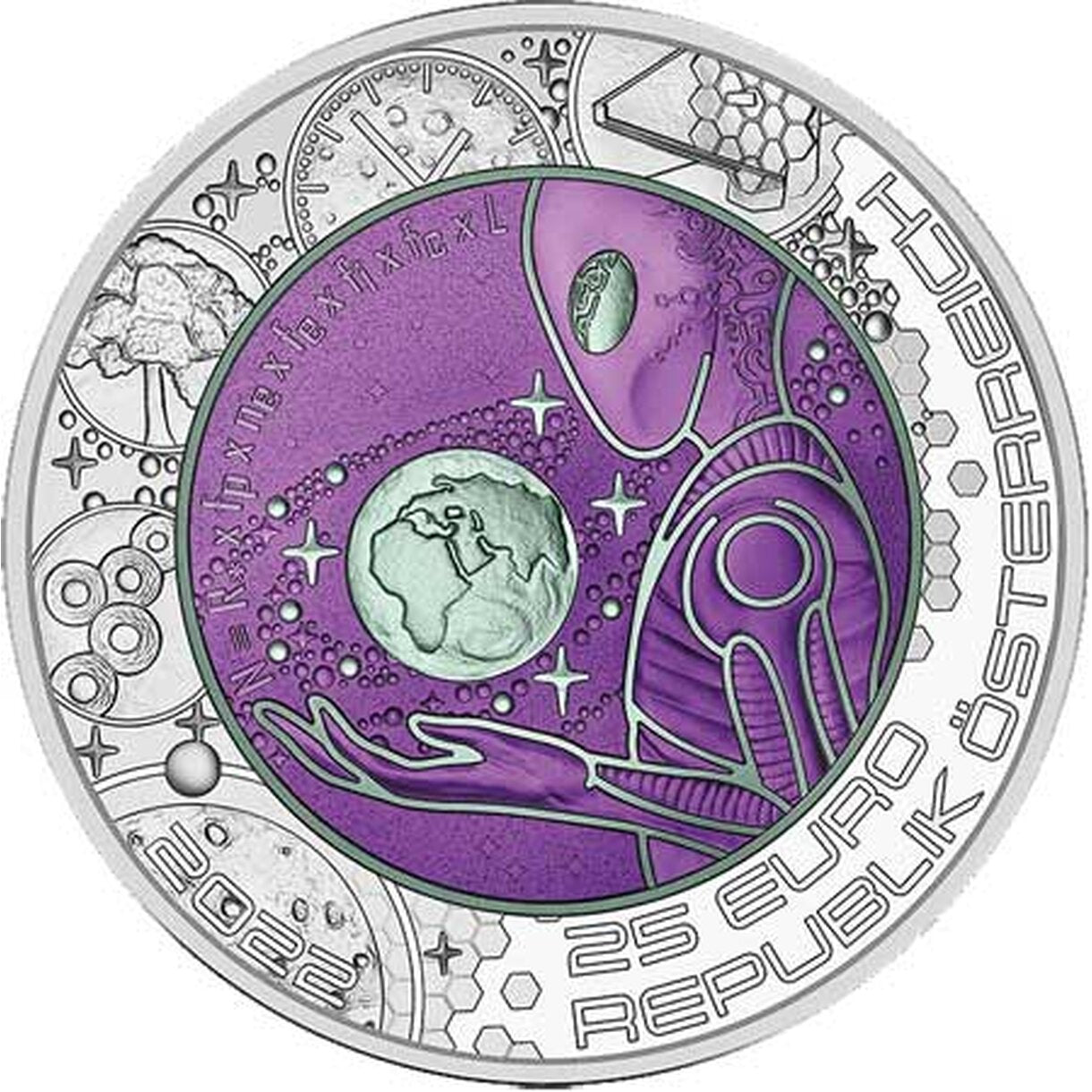 25 EURO Rakúsko 2022 - Život vo vesmíre