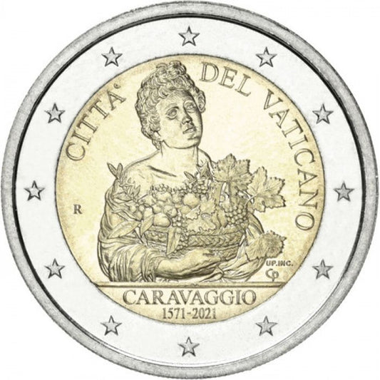 2 EURO Vatikán 2021 - Caravaggio