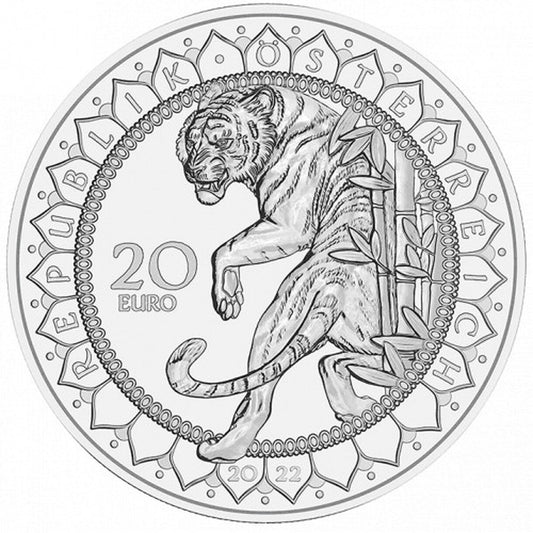 20 EURO Rakúsko 2022 - Tiger - Proof