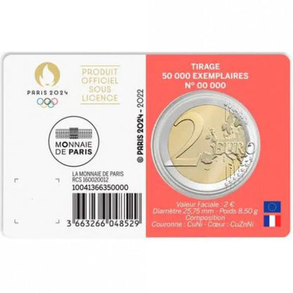 2 EURO Francúzsko 2022 - Olympijské hry 2024 (červená)