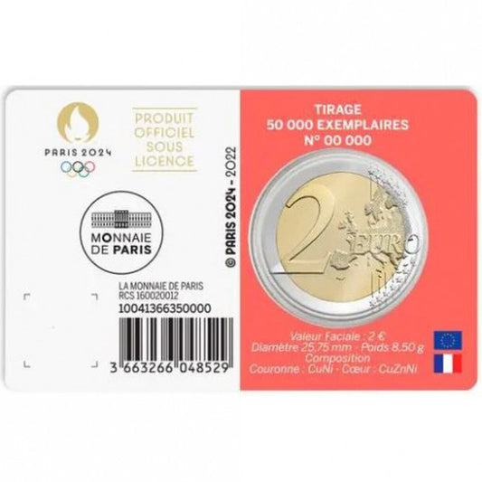 2 EURO Francúzsko 2022 - Olympijské hry 2024 (červená)