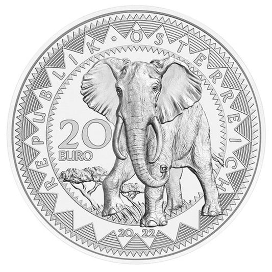 20 EURO Rakúsko 2022 - Slon - Proof